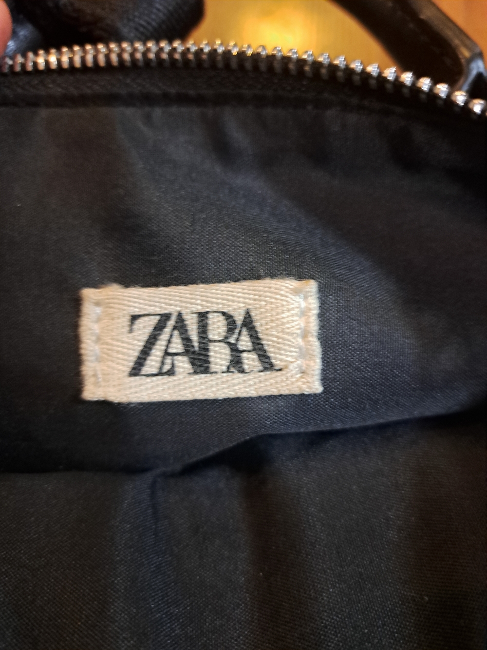 Black Mini Crossbody Tote with Top Handles - Picture 6 of 7